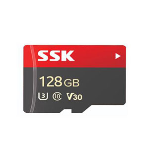 SSK 128GB Micro SD U3 V30 Class10 Memory Card (TF100-128G)