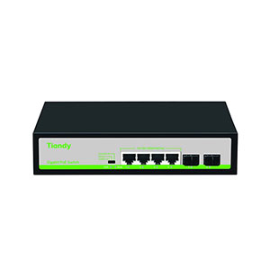 Tiandy TC-P3S06 4-Port POE Switch (4*10/100/1000M PoE ports)