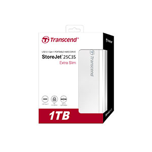 External HDD Store Jet 2.5 1TB 25C3S TS1TSJ25C3S Transcend Aluminum alloy, type C (3Y)