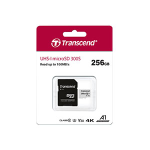 Transcend 256GB microSD Memory Card (TS256GUSD300S-A) 5years