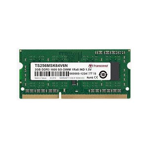 Ram 2GB DDR3-1600Mhz SO-DIMM Transcend (TS256MSK64V6N) 1Rx8 (Laptop)