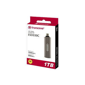 SSD External 1TB ESD330C Transcend USB-10Gbps Type-C-Dark (TS1TESD330C) -3Years