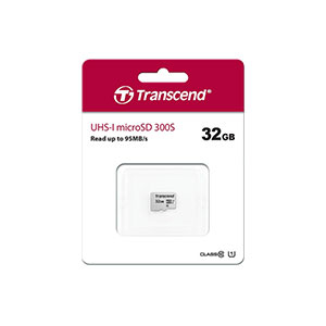 Memory card micro SD 32GB microSD w/ adapter UHS-I U1-TS32GUSD300S-Transcend (2Y)