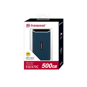 Transcend External SSD 500GB Portable SSD ESD370C USB3.1 Gen 2, USB Type-C (TS500GESD370C)