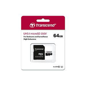 Memory card micro SD 64GB microSD w/ adapter U1, High Endurance-TS64GUSD350V-Transcend