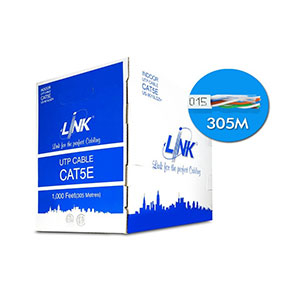LINK CAT 5E UTP Enhanced CABLE (350 MHz.), LSZH, White, 305 M./Pull Box (US-9015LSZH)