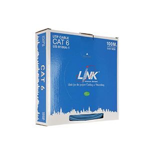 LINK CAT6 UTP (250 MHZ) w/Cross Filler, 23AWG, CMR, White, 100M/Box (US-9106-1)