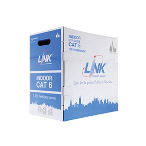 LINK CAT6 UTP (250 MHZ) w/Cross Filler, 23AWG, LSZH, Blue 305 M./Reelex (US-9106BLSZH)