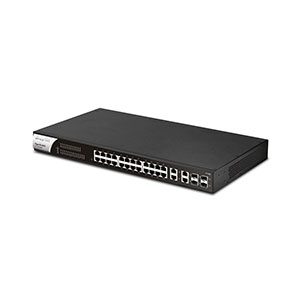 Draytek VigorSwitch P1280 24-Ports PoE+ Gigabit Managed Switch