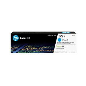 Toner HP LaserJet 222X Cyan Cartridge (W2221X) 2,500 pages for printer 3303fdw & 3303SDW