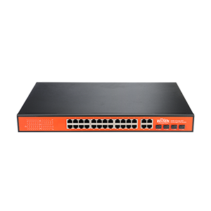 Wi-Tek WI-PS328GF 24Port Gigabit PoE Switch, 4Port Cambo SFP