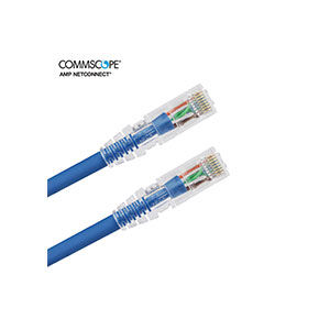 COMMSCOPE/AMP NPC06UVDB-BL001F Cat6 Patchcord, SL, Blu, Transparent, 1 Ft