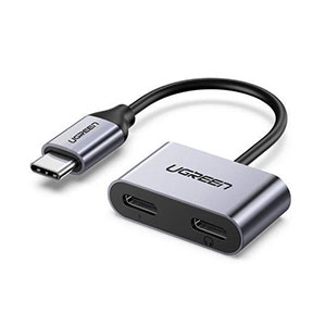 UGREEN 60165 Type C Male To 2 Type-C Female Audio Adapter