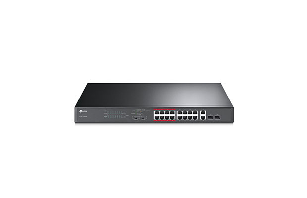 TP-LINK TL-SL1218MP 16-Port 10/100Mbps + 2-Port Gigabit Unmanaged PoE Switch