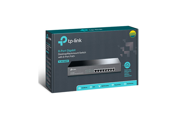 TP-LINK 8-Port Gigabit Desktop PoE Switch with 4-Port PoE+